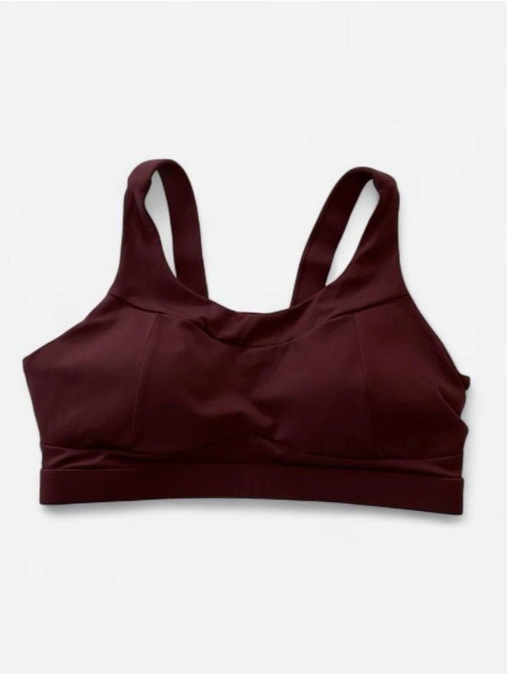 RUNNING GIRL Sports Bra Women’s Large Burgundy Padded Cutout Back Workout Bra